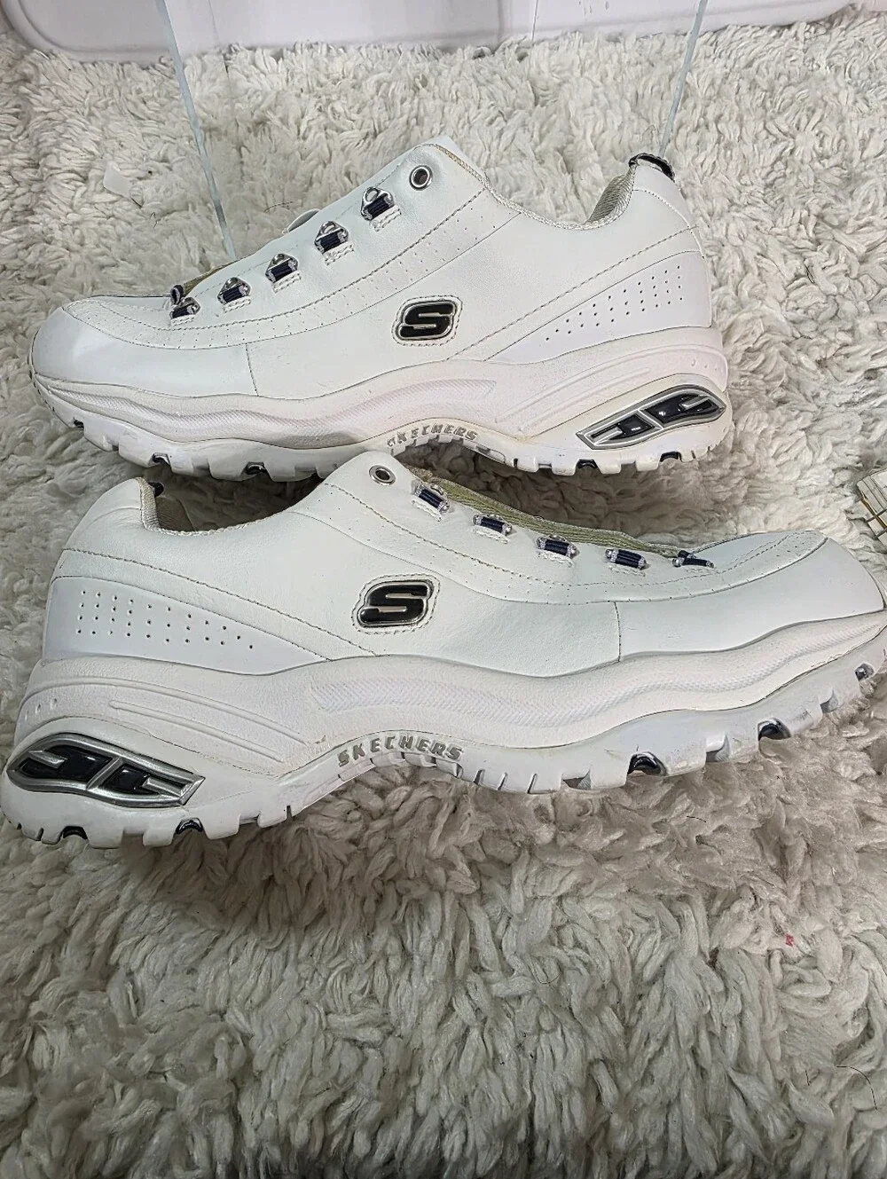 Skechers S Sport Off White Platform Chunky Sneaker, Size:10